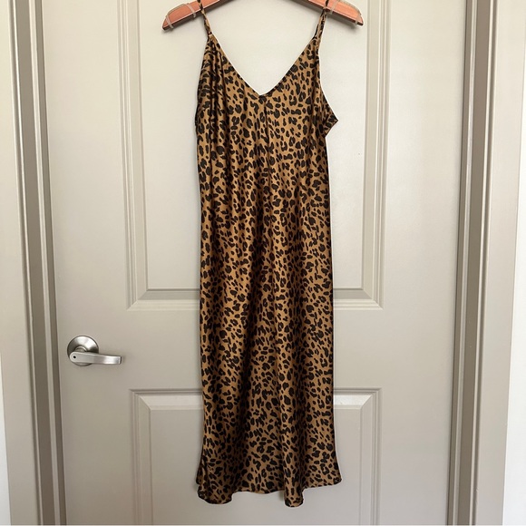 a new day Dresses & Skirts - A New Day Leopard Print Midi Slip Dress XS